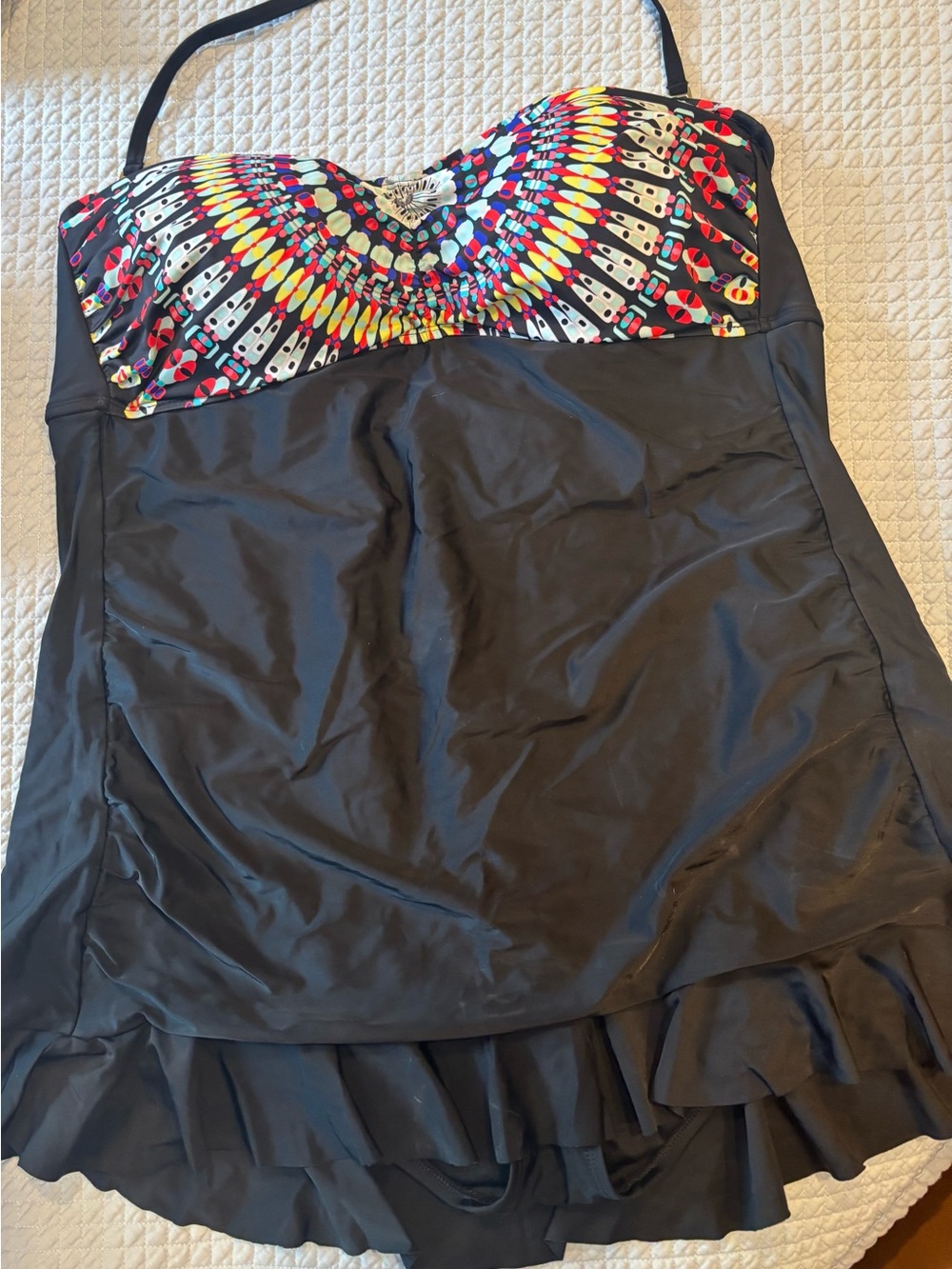 Surfside Black Swimsuit dress one piece  - 3X